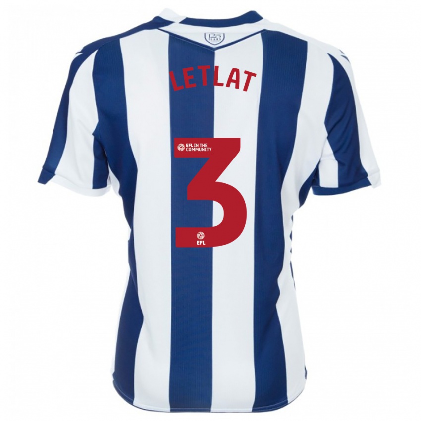 גברים Adam Letlat #3 כחול נייבי לבן ג'רזי ביתית 2025/26 חולצה קצרה