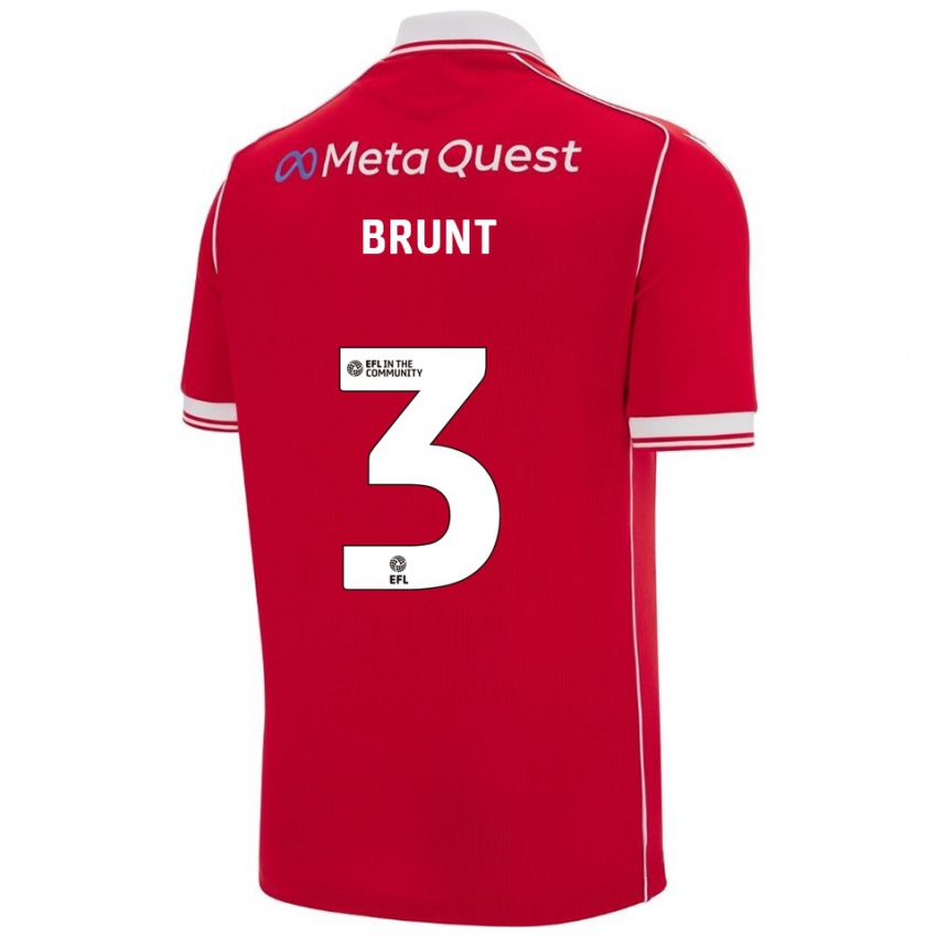 גברים לואיס ברונט #3 אדום לבן ג'רזי ביתית 2025/26 חולצה קצרה