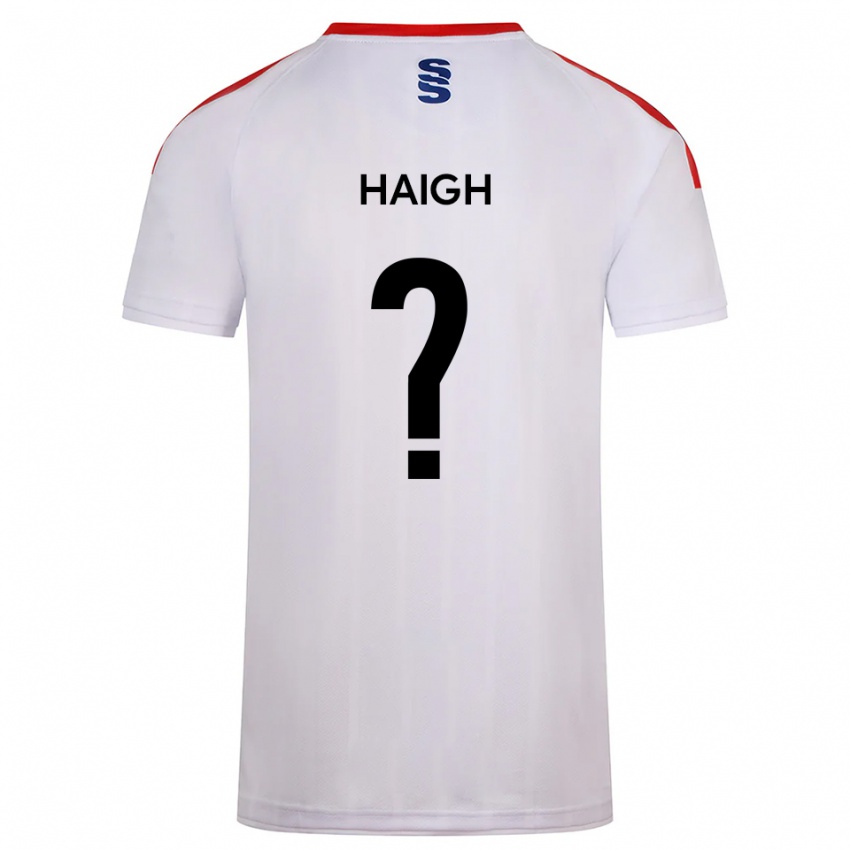 גברים Haigh Haigh #0 לבן כחול נייבי ג'רזי ביתית 2025/26 חולצה קצרה