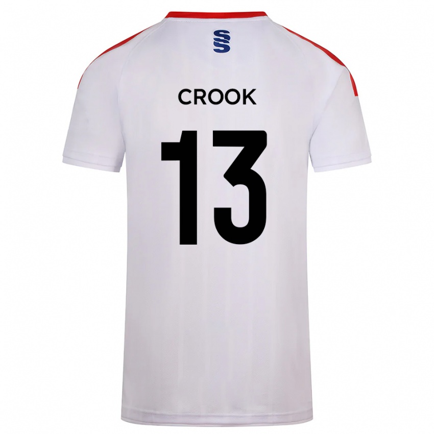 גברים Millie Crook #13 לבן כחול נייבי ג'רזי ביתית 2025/26 חולצה קצרה