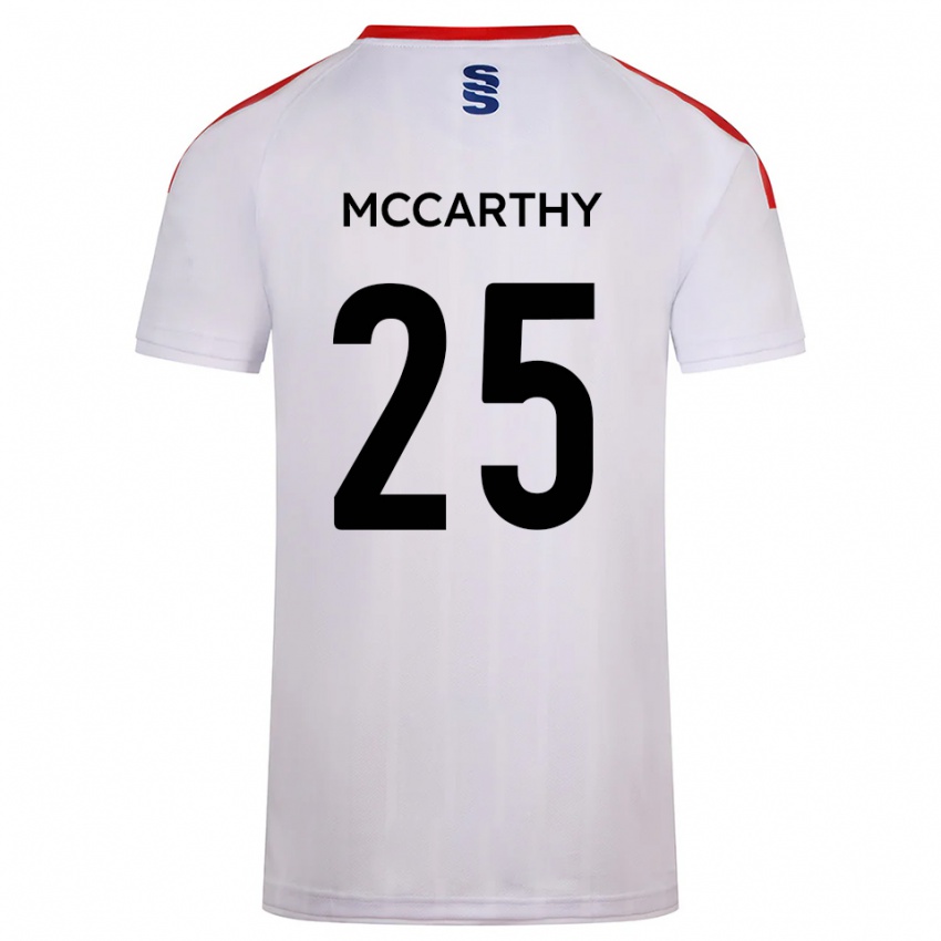 גברים Max Mccarthy #25 לבן כחול נייבי ג'רזי ביתית 2025/26 חולצה קצרה