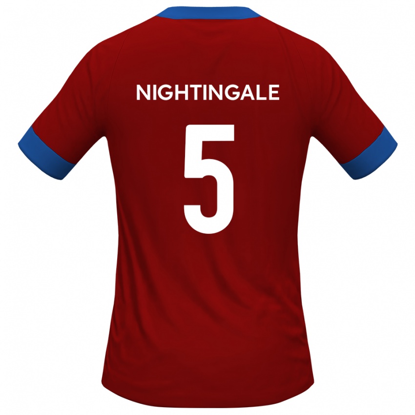 גברים ויל נייטינגייל #5 כחול אדום ג'רזי ביתית 2025/26 חולצה קצרה