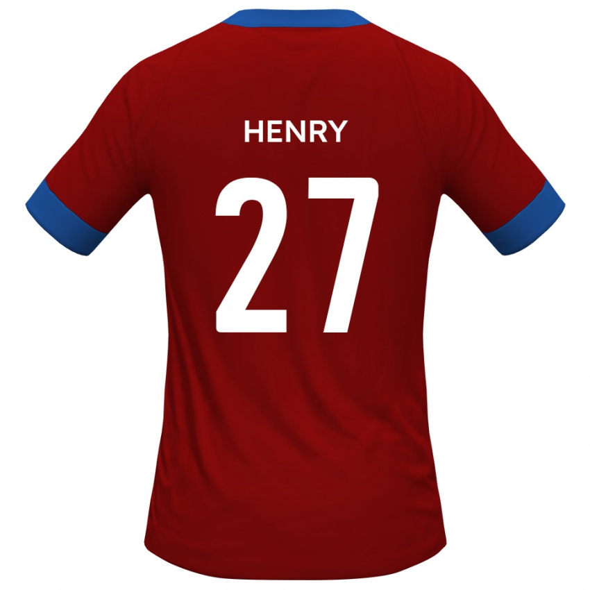 גברים ג'יימס הנרי #27 כחול אדום ג'רזי ביתית 2025/26 חולצה קצרה