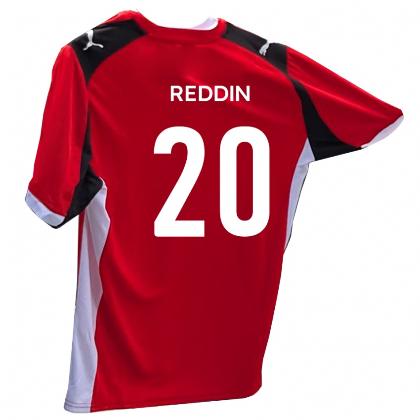 גברים Kahrel Reddin #20 אדום לבן ג'רזי ביתית 2025/26 חולצה קצרה