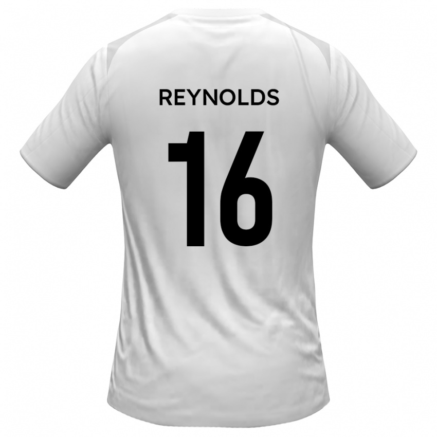 גברים קאלום ריינולדס #16 לבן אפור ג'רזי ביתית 2025/26 חולצה קצרה