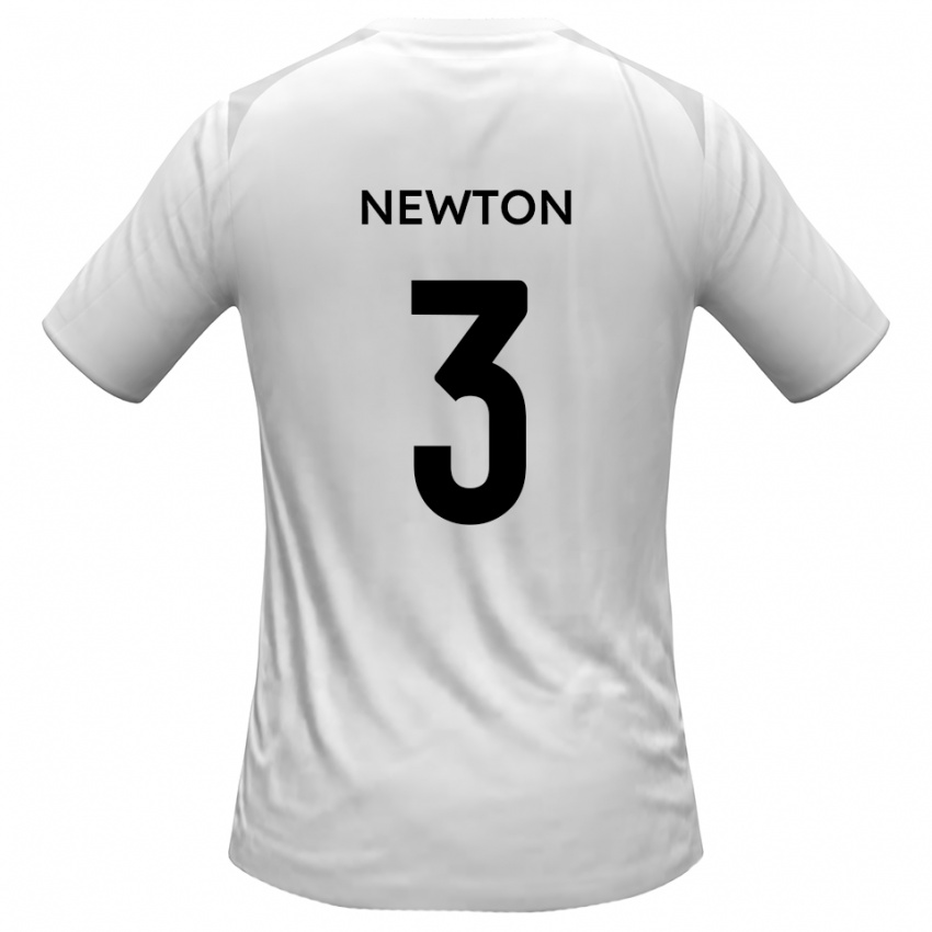 גברים Joe Newton #3 לבן אפור ג'רזי ביתית 2025/26 חולצה קצרה