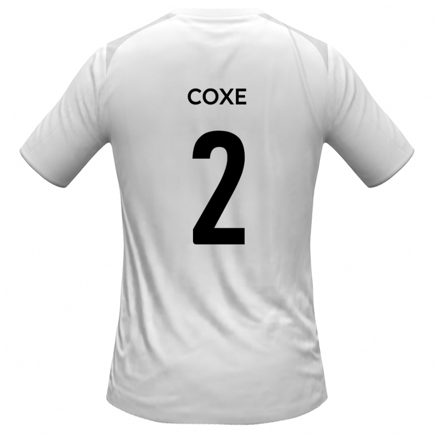 גברים קמרון קוקס #2 לבן אפור ג'רזי ביתית 2025/26 חולצה קצרה