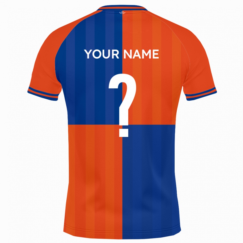 גברים השם שלך #0 כתום כחול מלכותי ג'רזי ביתית 2025/26 חולצה קצרה