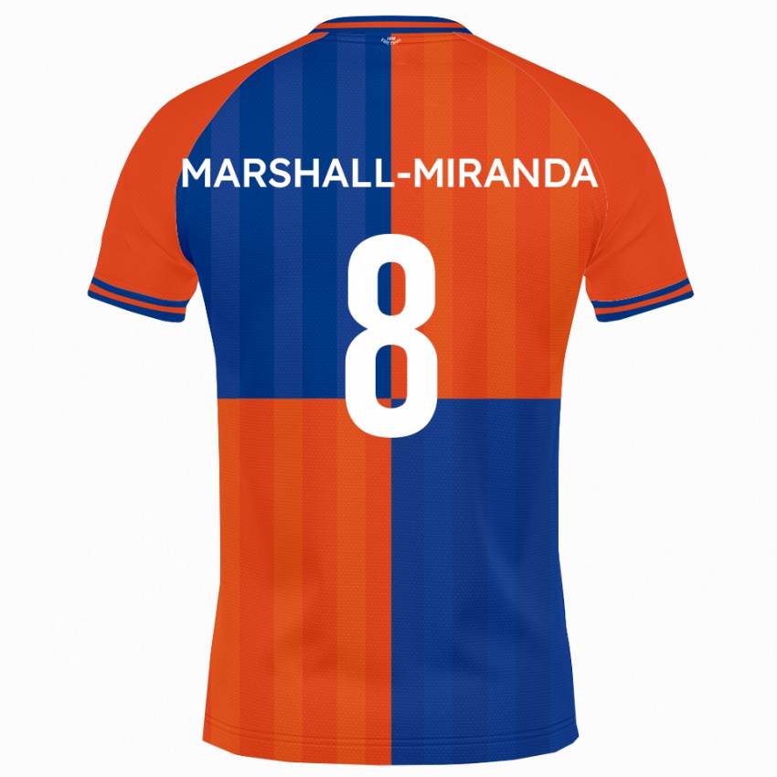 גברים מרלי מרשל-מירנדה #8 כתום כחול מלכותי ג'רזי ביתית 2025/26 חולצה קצרה