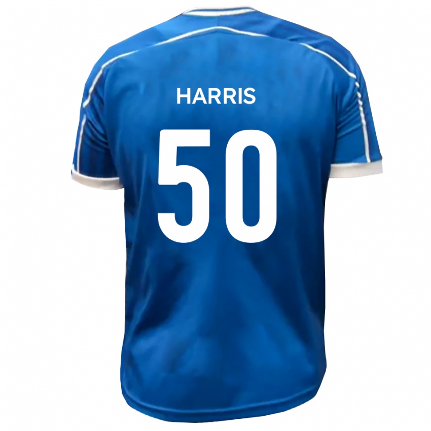 גברים Archie Harris #50 כחול לבן ג'רזי ביתית 2025/26 חולצה קצרה