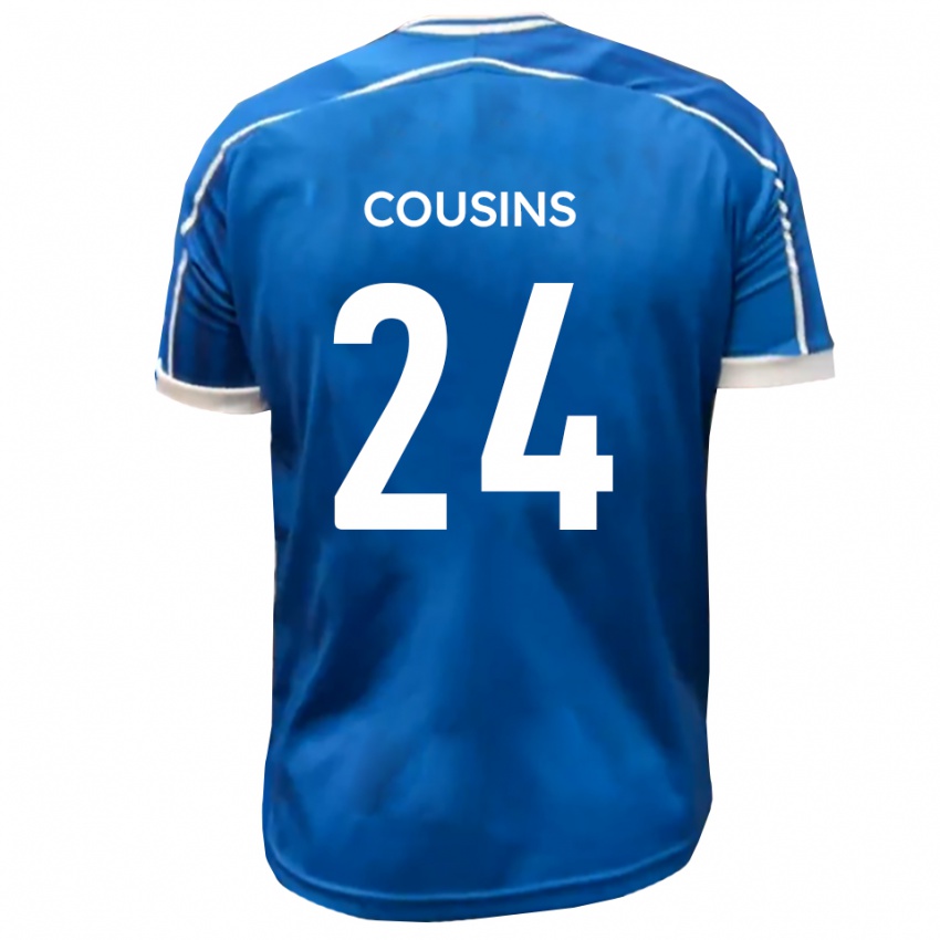 גברים ג'ורדן קאזינס #24 כחול לבן ג'רזי ביתית 2025/26 חולצה קצרה