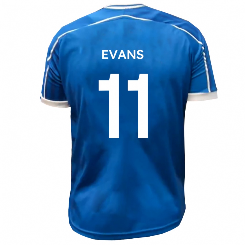 גברים קירון אוונס #11 כחול לבן ג'רזי ביתית 2025/26 חולצה קצרה