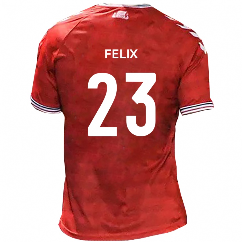 גברים Joe Felix #23 אדום לבן ג'רזי ביתית 2025/26 חולצה קצרה