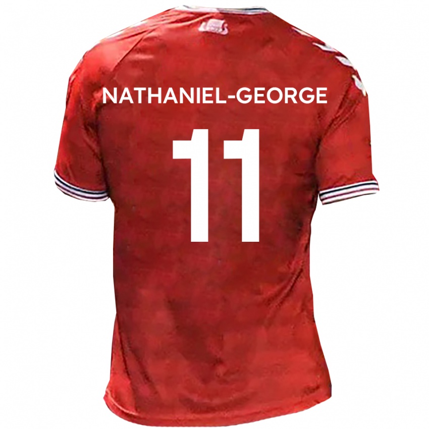 גברים אשלי נת׳ניאל-ג'ורג' #11 אדום לבן ג'רזי ביתית 2025/26 חולצה קצרה
