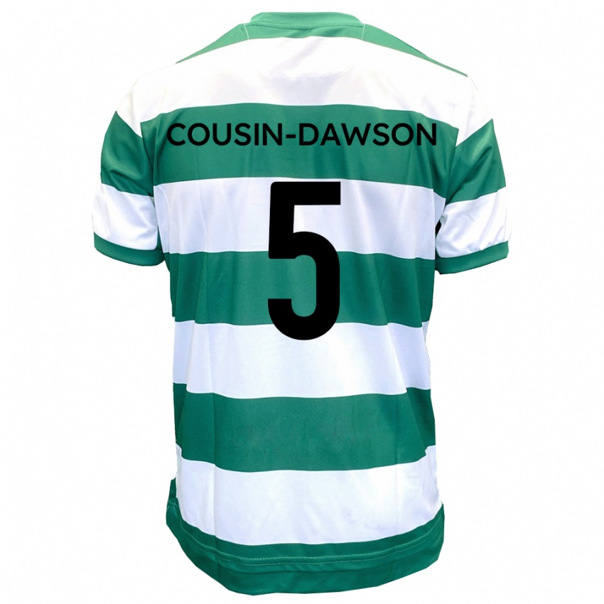 גברים פין קאזן-דוסון #5 ירוק לבן ג'רזי ביתית 2025/26 חולצה קצרה