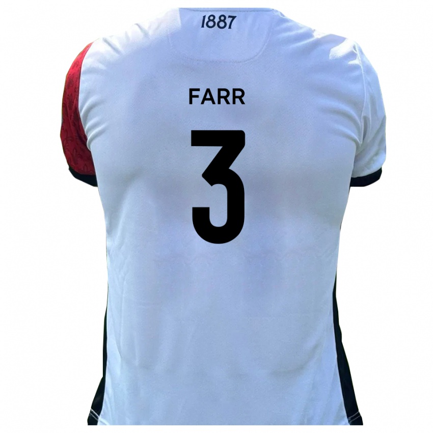 גברים Jacob Farr #3 אדום לבן ג'רזי ביתית 2025/26 חולצה קצרה