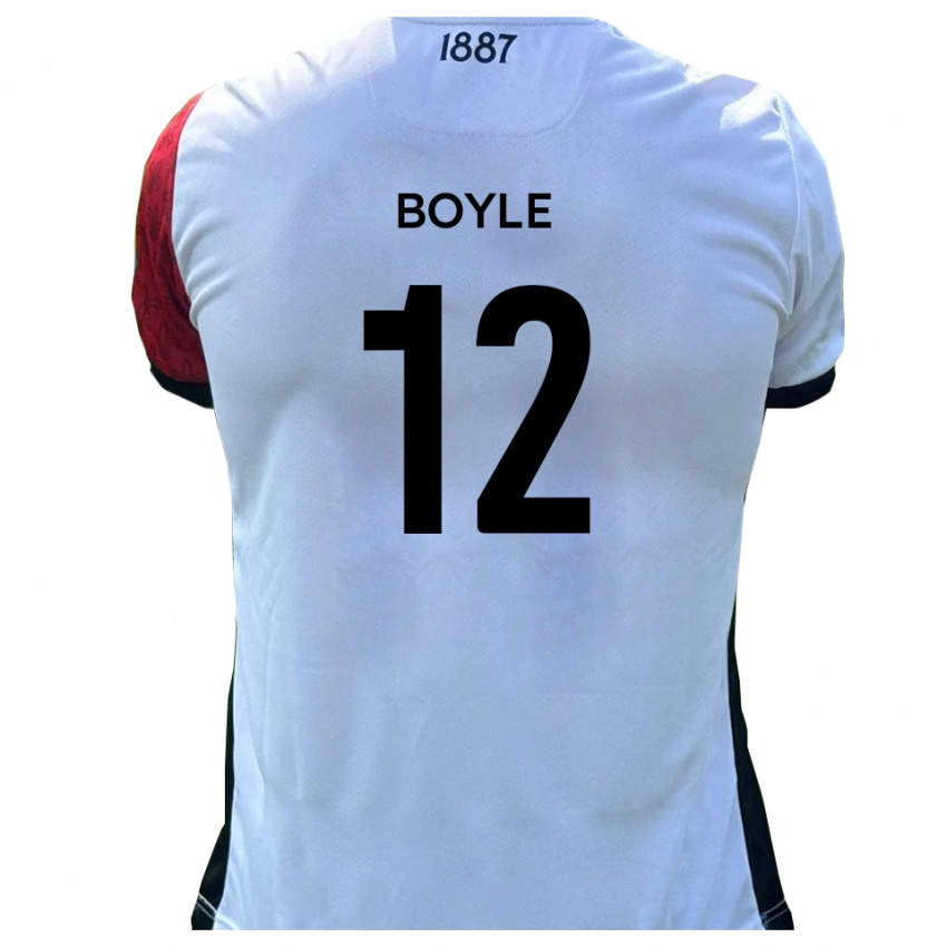 גברים Louie Boyle #12 אדום לבן ג'רזי ביתית 2025/26 חולצה קצרה