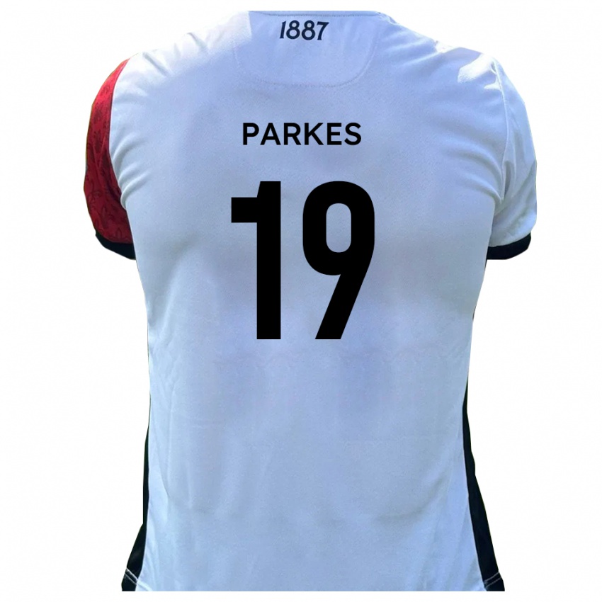 גברים Sonny Parkes #19 אדום לבן ג'רזי ביתית 2025/26 חולצה קצרה