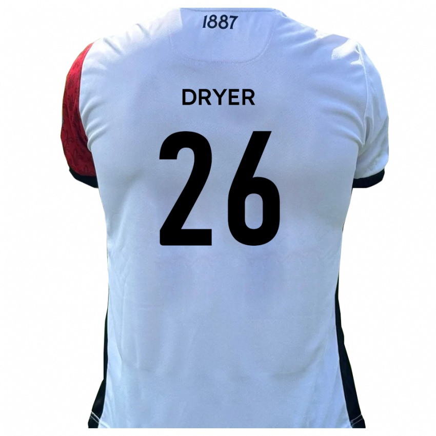 גברים Tom Dryer #26 אדום לבן ג'רזי ביתית 2025/26 חולצה קצרה