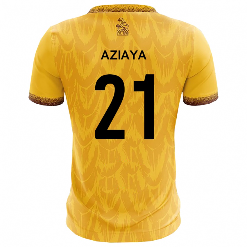 גברים David Aziaya #21 צהוב חום ג'רזי ביתית 2025/26 חולצה קצרה