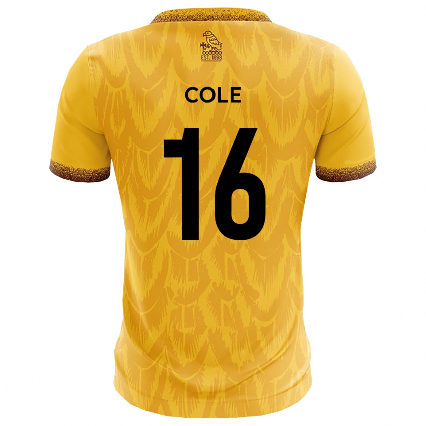 גברים Harry Cole #16 צהוב חום ג'רזי ביתית 2025/26 חולצה קצרה