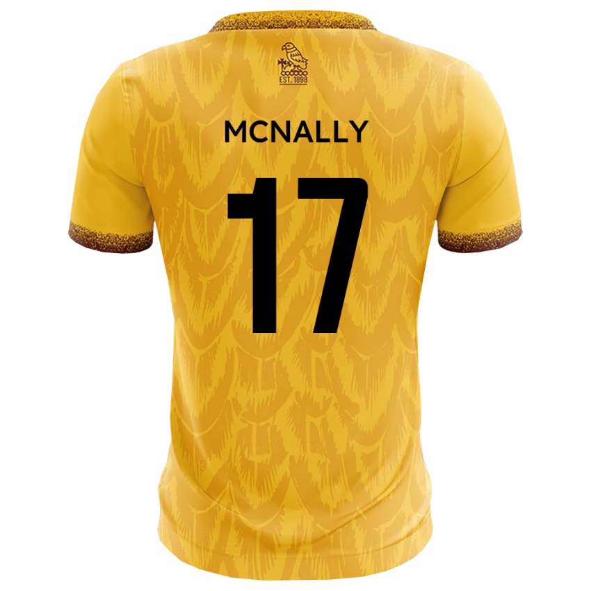 גברים Jordan Mcnally #17 צהוב חום ג'רזי ביתית 2025/26 חולצה קצרה