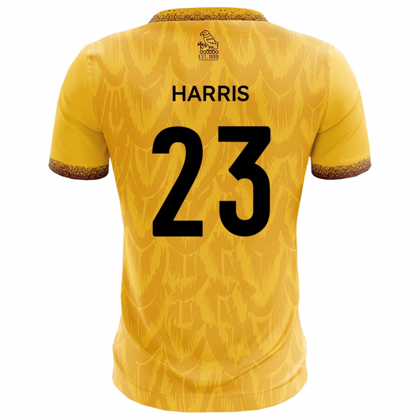 גברים ג'יידן האריס #23 צהוב חום ג'רזי ביתית 2025/26 חולצה קצרה