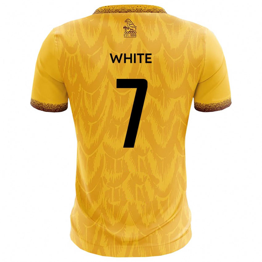 גברים ג׳יידן ווייט #7 צהוב חום ג'רזי ביתית 2025/26 חולצה קצרה