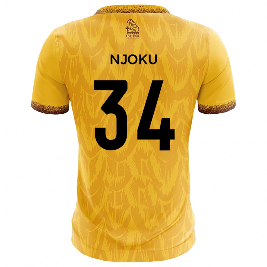 גברים ברנדון ניוקו #34 צהוב חום ג'רזי ביתית 2025/26 חולצה קצרה