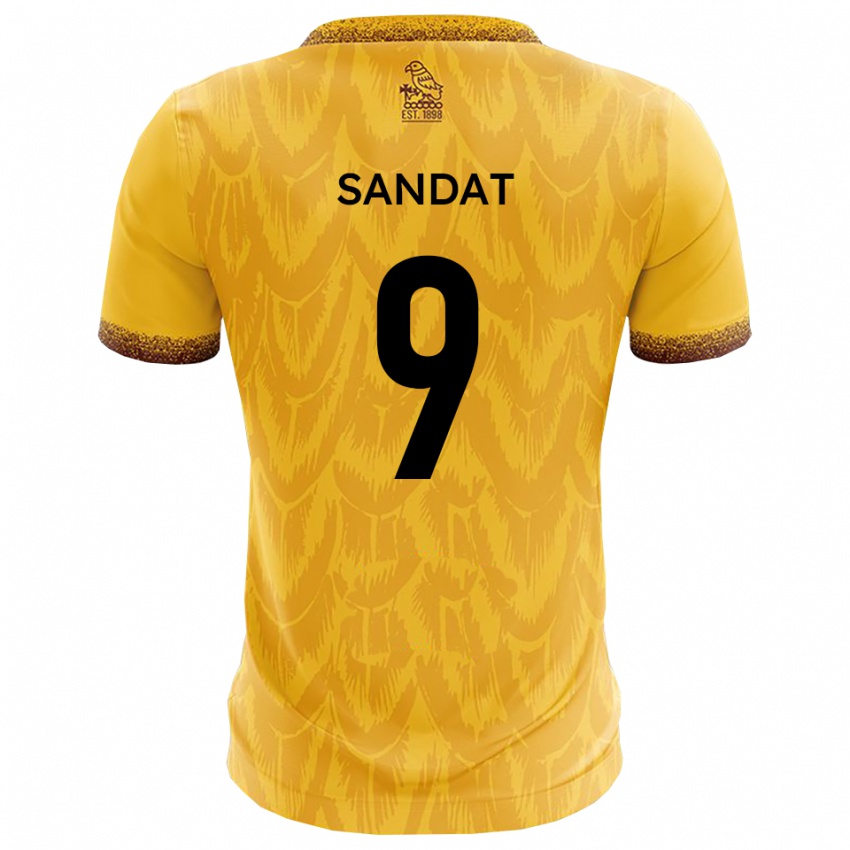 גברים Henry Sandat #9 צהוב חום ג'רזי ביתית 2025/26 חולצה קצרה