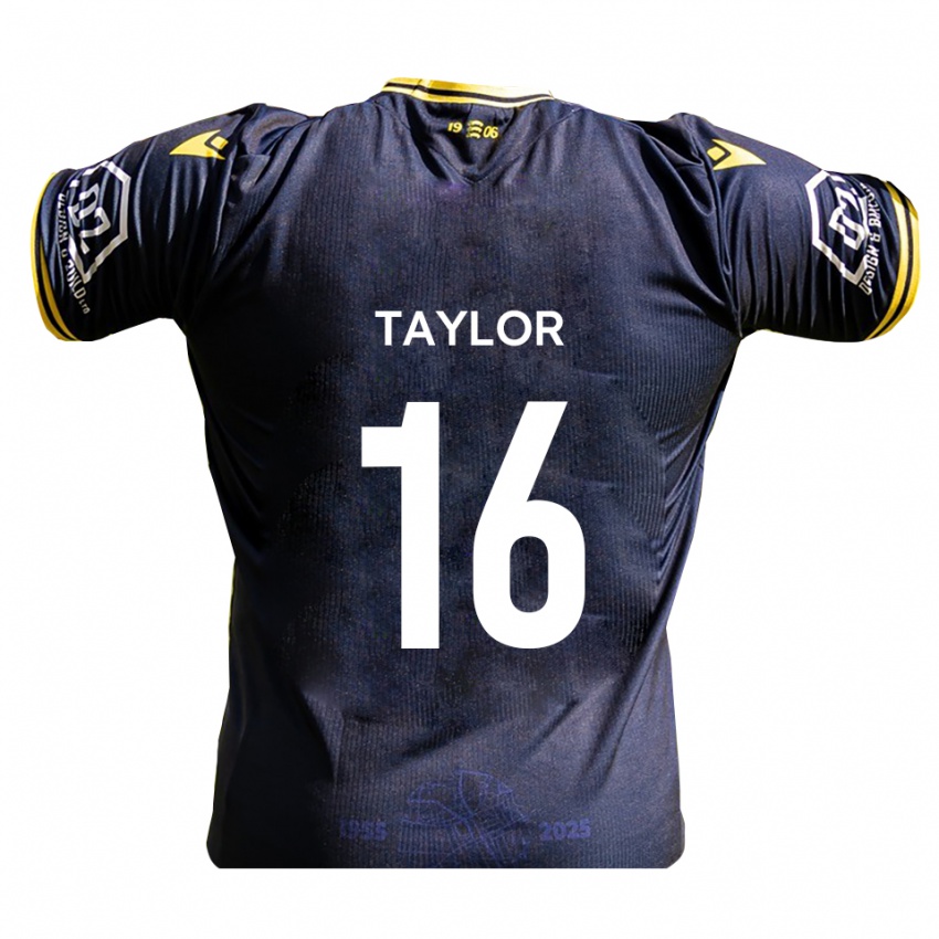 גברים Harry Taylor #16 כחול נייבי צהוב ג'רזי ביתית 2025/26 חולצה קצרה