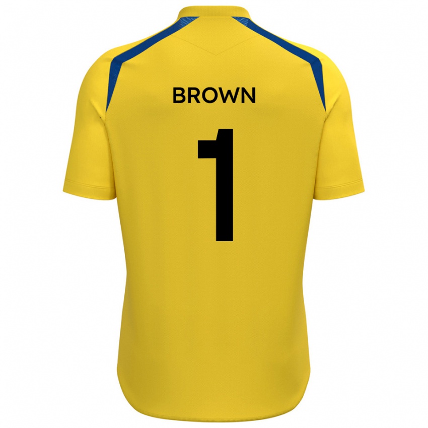 גברים Rory Brown #1 צהוב כחול ג'רזי ביתית 2025/26 חולצה קצרה