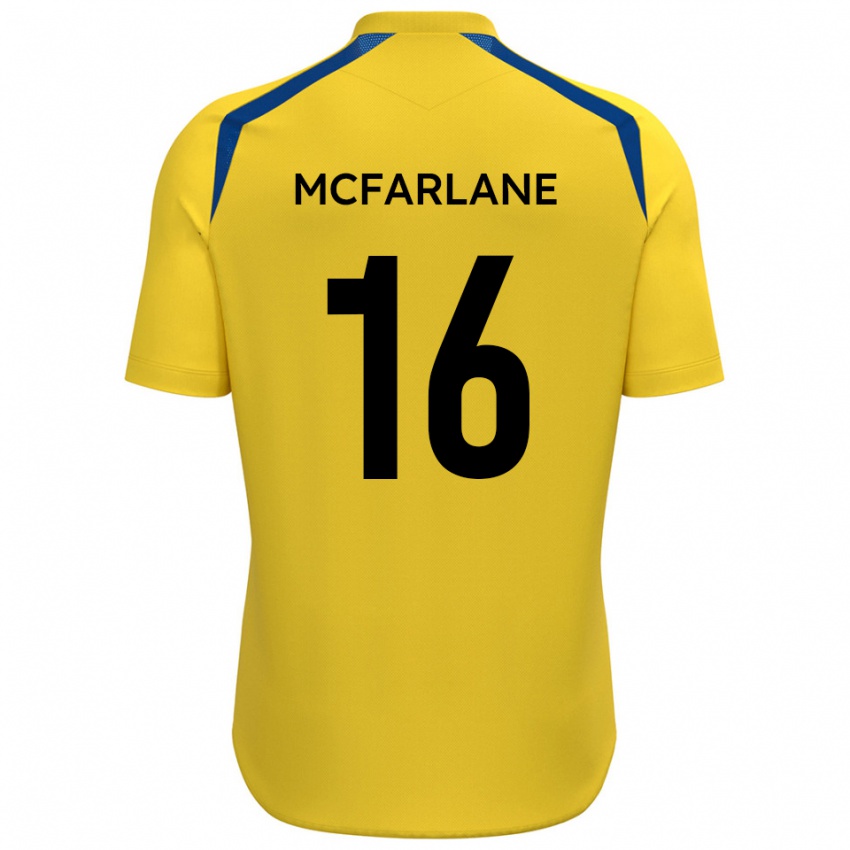 גברים קאלום פין טיילור מקפרלן #16 צהוב כחול ג'רזי ביתית 2025/26 חולצה קצרה