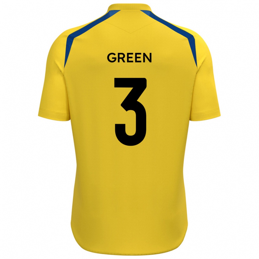 גברים קמרון גרין #3 צהוב כחול ג'רזי ביתית 2025/26 חולצה קצרה