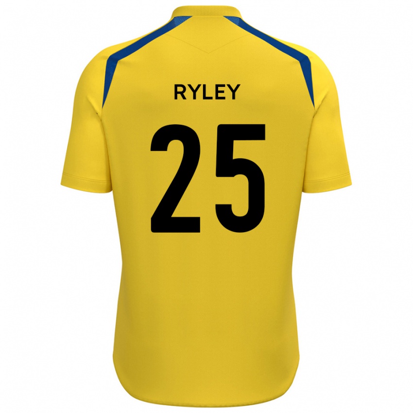 גברים קיאן ריילי #25 צהוב כחול ג'רזי ביתית 2025/26 חולצה קצרה