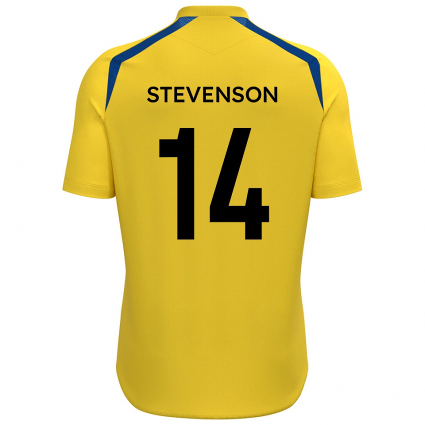 גברים בראדלי סטיבנסון #14 צהוב כחול ג'רזי ביתית 2025/26 חולצה קצרה