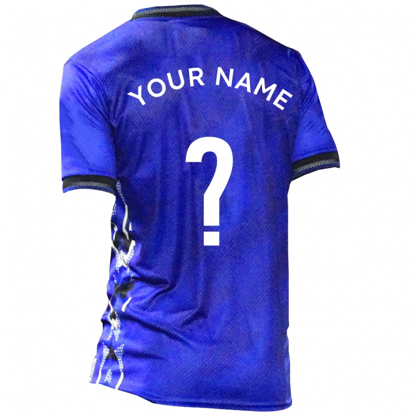 גברים השם שלך #0 כחול לבן ג'רזי ביתית 2025/26 חולצה קצרה