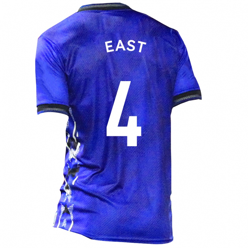 גברים ריאן איסט #4 כחול לבן ג'רזי ביתית 2025/26 חולצה קצרה
