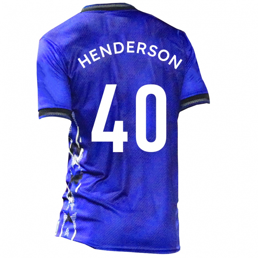 גברים איאן הנדרסון #40 כחול לבן ג'רזי ביתית 2025/26 חולצה קצרה