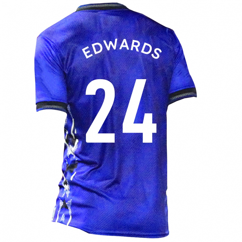 גברים Corey Edwards #24 כחול לבן ג'רזי ביתית 2025/26 חולצה קצרה