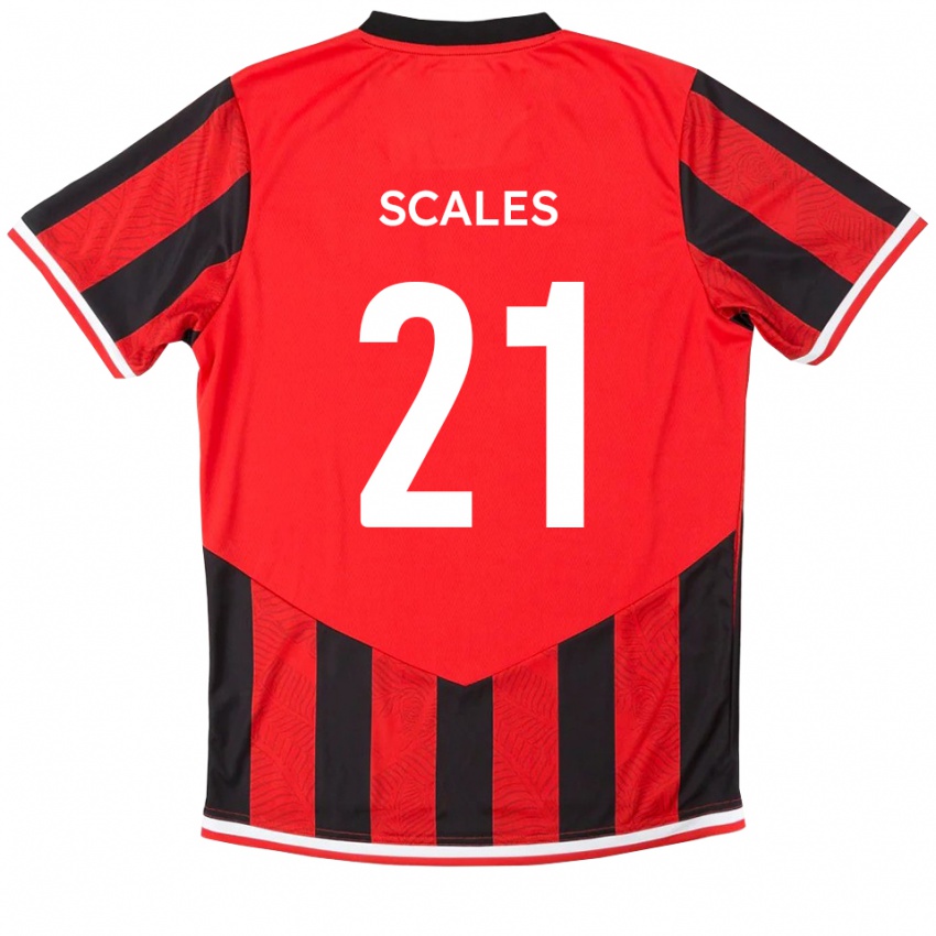 גברים אלפי מארלו סקיילס #21 אדום שחור ג'רזי ביתית 2025/26 חולצה קצרה