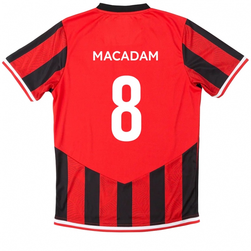 גברים הארווי מקאדם #8 אדום שחור ג'רזי ביתית 2025/26 חולצה קצרה