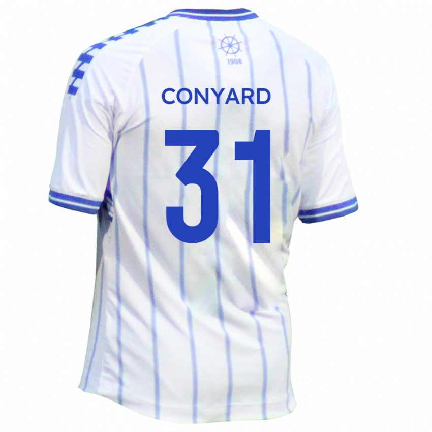 גברים Harry Conyard #31 לבן כחול ג'רזי ביתית 2025/26 חולצה קצרה