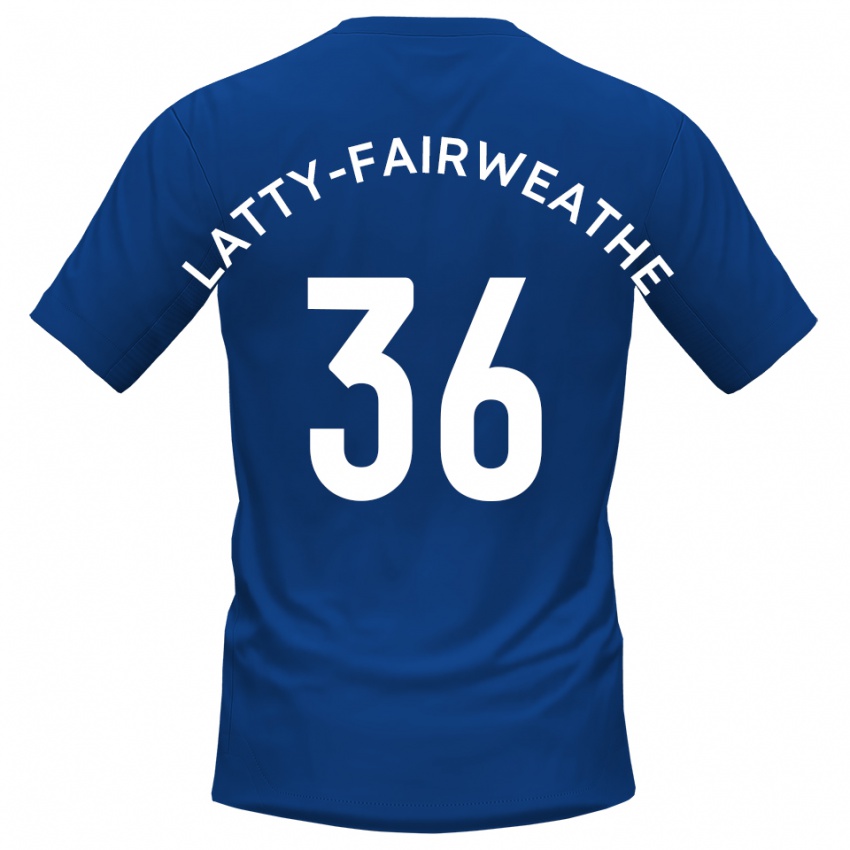 גברים תיירי לאטי-פיירווטר #36 כחול לבן ג'רזי ביתית 2025/26 חולצה קצרה
