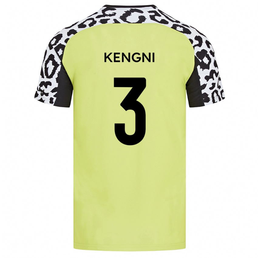גברים Neil Kengni #3 צהוב פלואורסצנטי ג'רזי ביתית 2025/26 חולצה קצרה