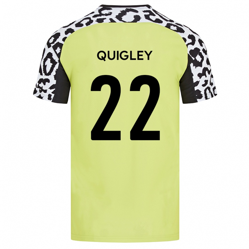 גברים ג'ו קוויגלי #22 צהוב פלואורסצנטי ג'רזי ביתית 2025/26 חולצה קצרה
