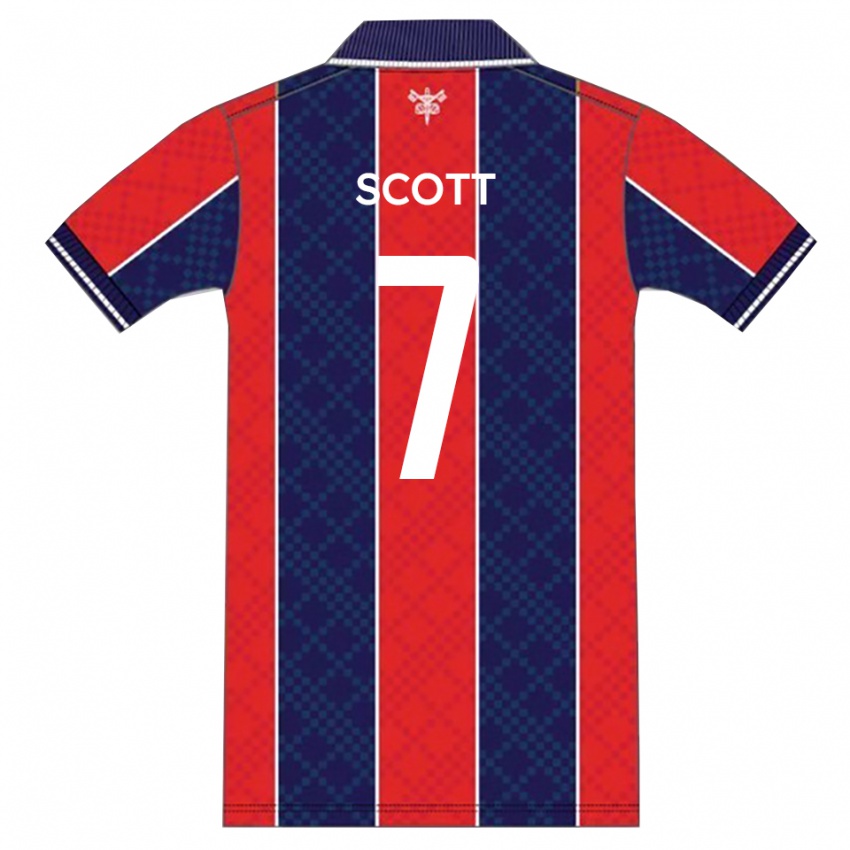 גברים Rashawn Scott #7 אדום נייבי ג'רזי ביתית 2025/26 חולצה קצרה