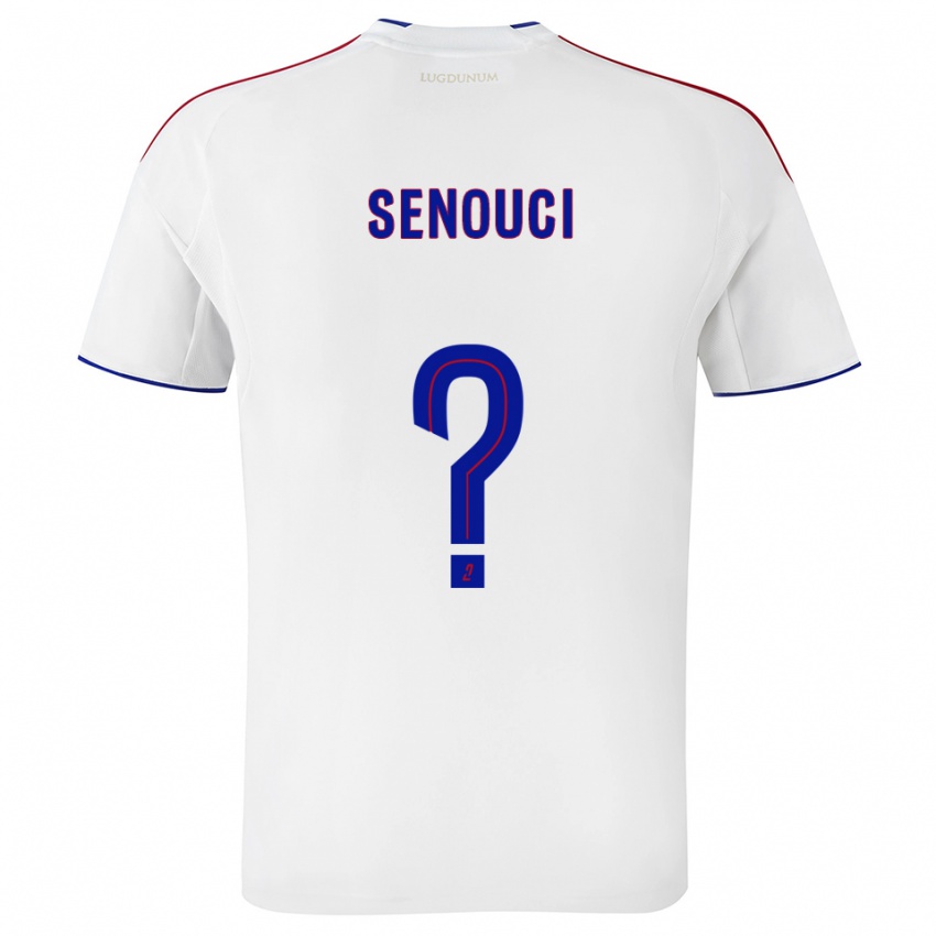 גברים Nadhir Senouci #0 לבן אדום ג'רזי ביתית 2025/26 חולצה קצרה