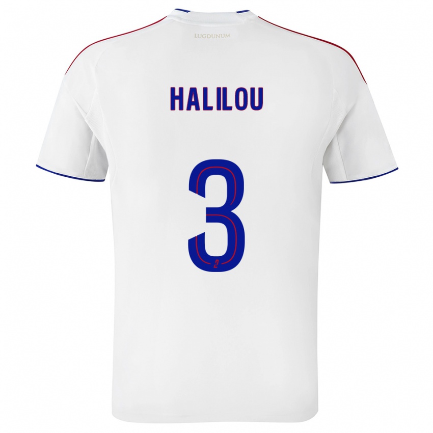 גברים Ibrahim Halilou #3 לבן אדום ג'רזי ביתית 2025/26 חולצה קצרה