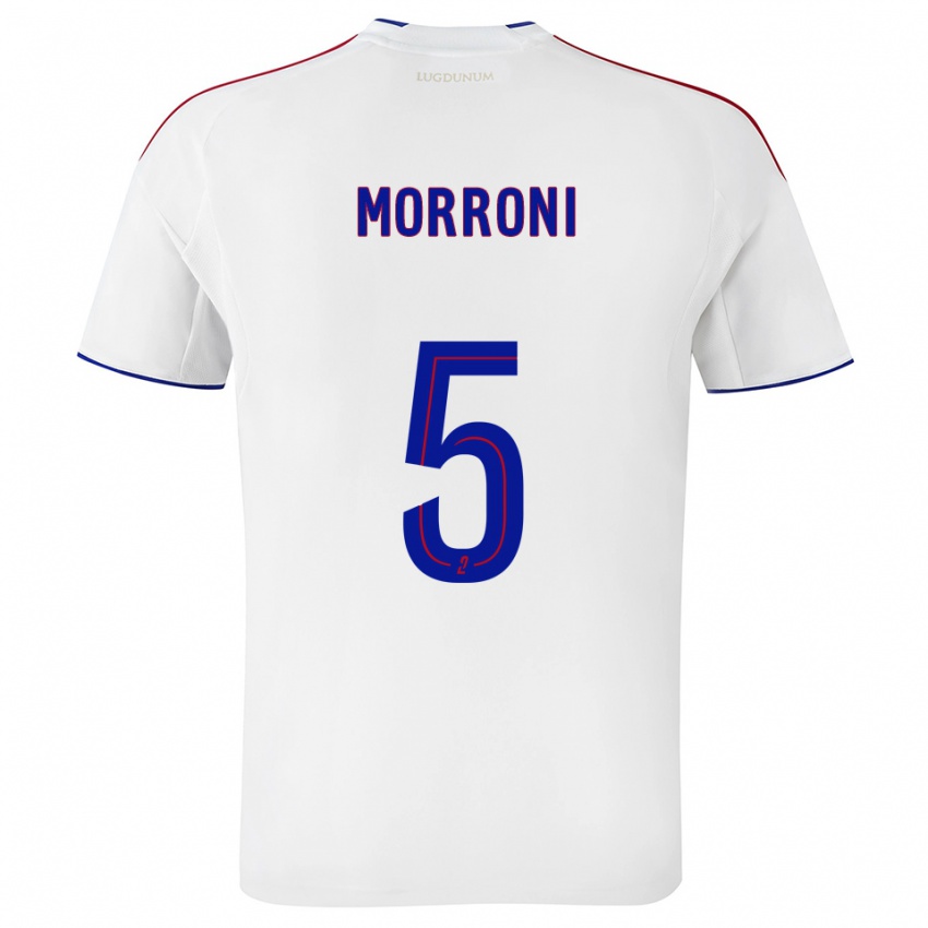 גברים פרלה מורוני #5 לבן אדום ג'רזי ביתית 2025/26 חולצה קצרה